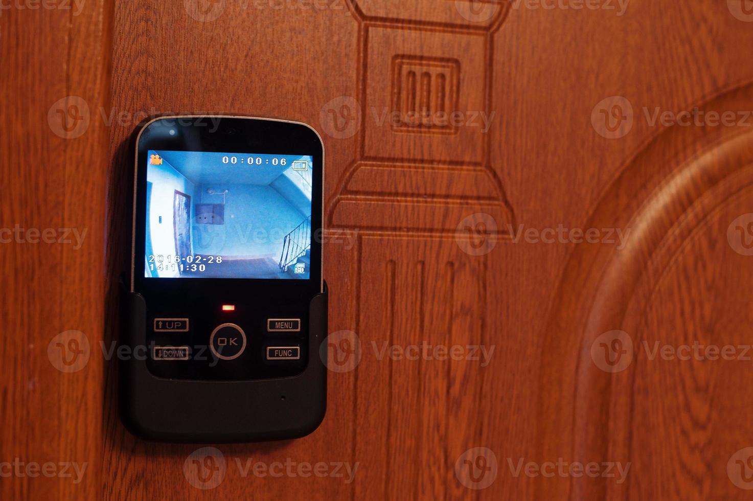 Video call registrator at the front door of house. photo