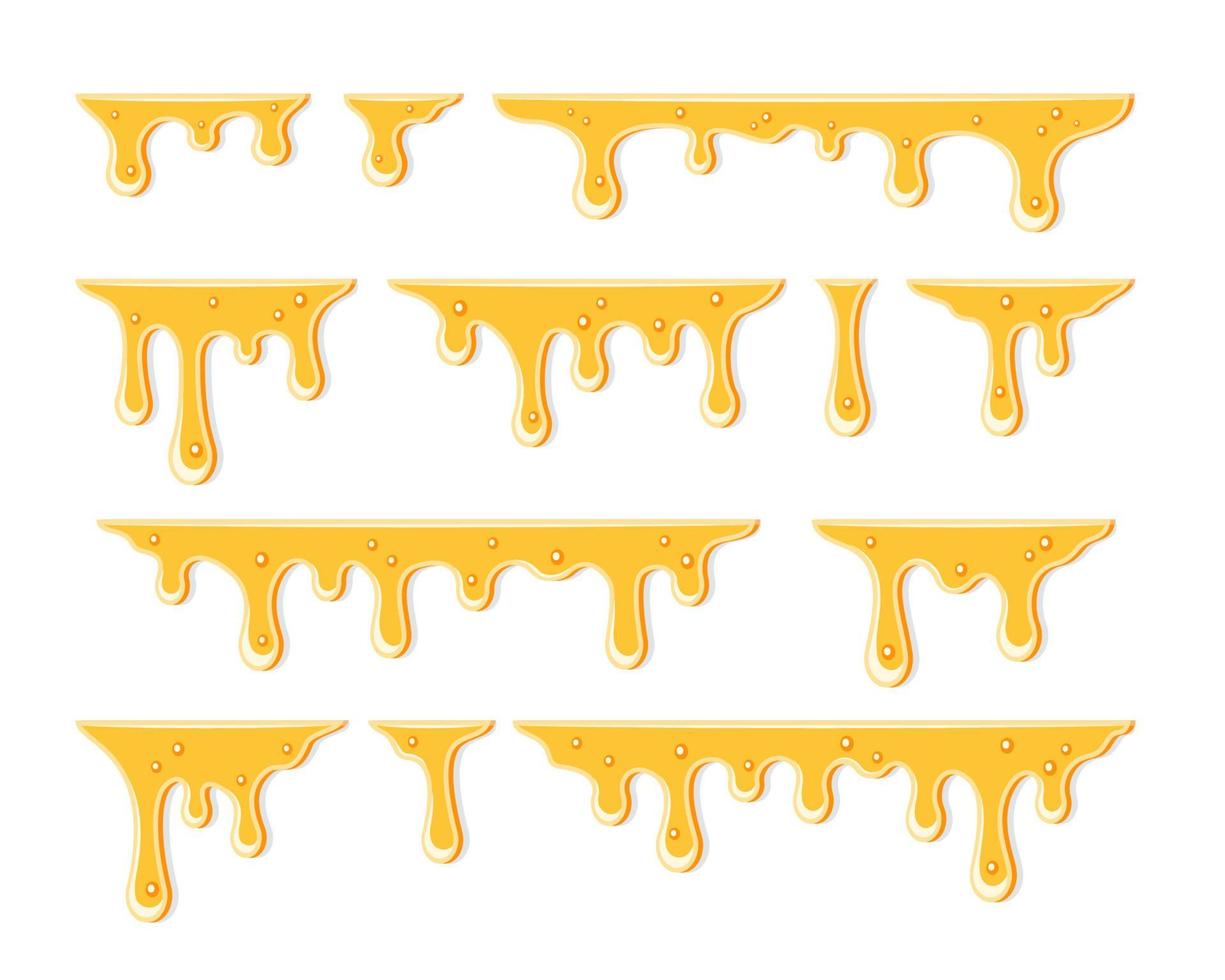 Honey dripping element vector