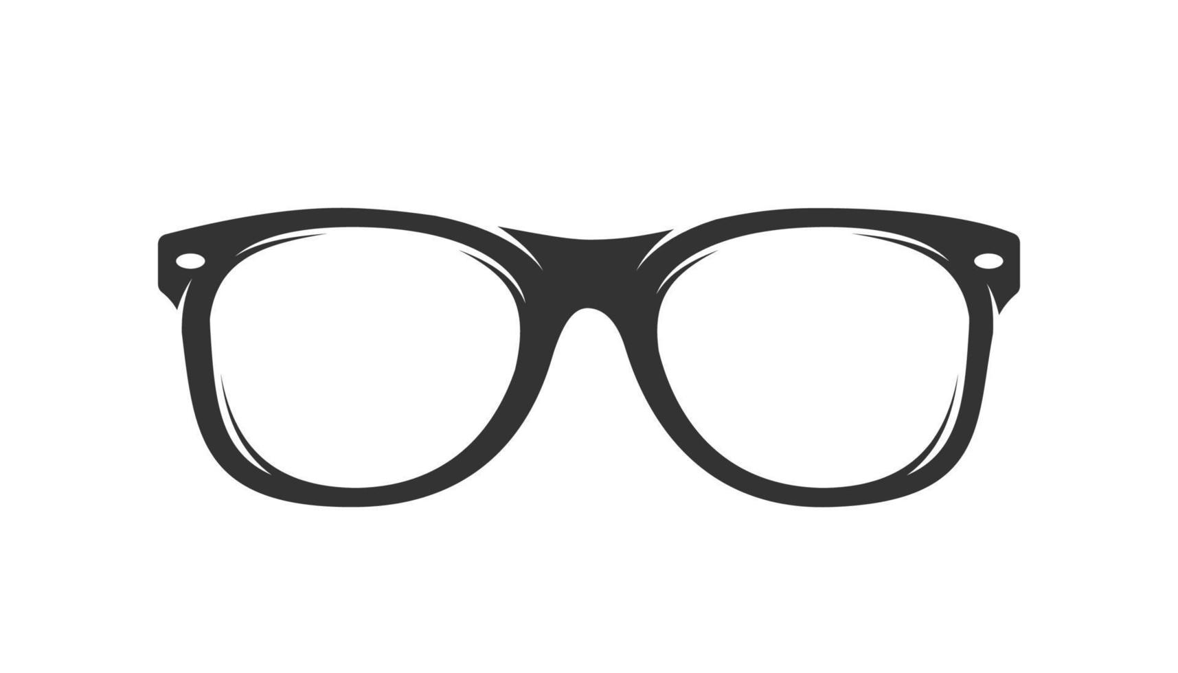 silueta de gafas aislado sobre fondo blanco vector