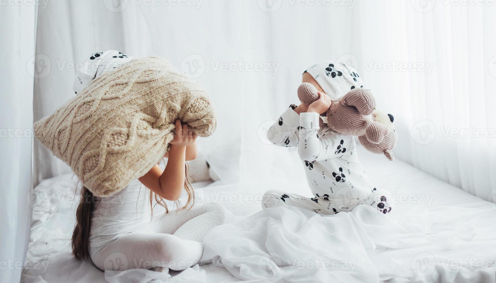 Children in pajamas photo