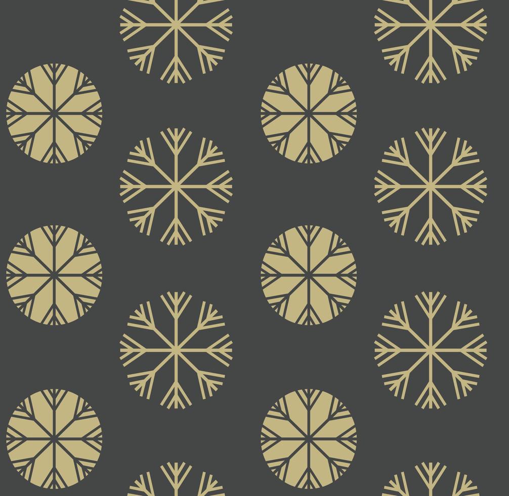 Snowflakes vector pattern. Christmas seamless background. Winter design with decorative ornate snowflakes.