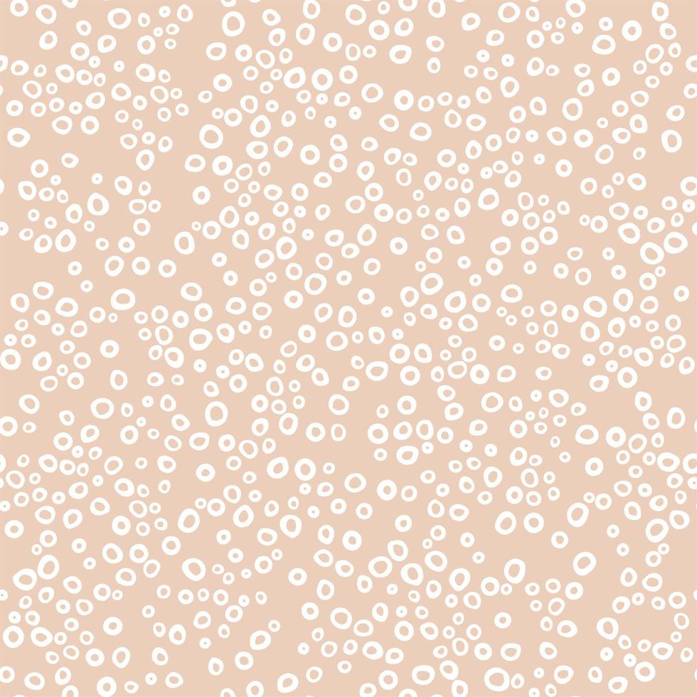 Vector seamless pattern. Hand drawn abstract geometric background with dots or bubbles. Subtle neutral print.