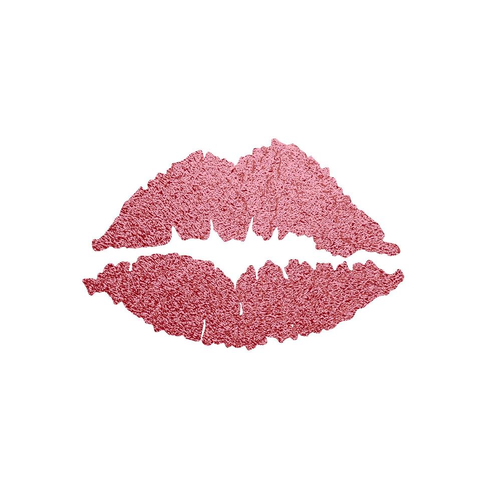Lip icon with glitter effect vector