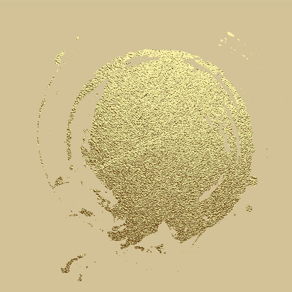 Vector gold paint stroke. Abstract gold glittering textured art illustration.