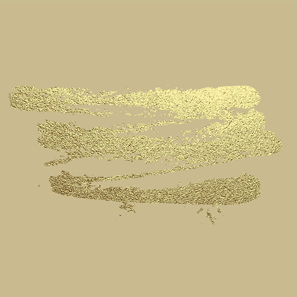 Vector gold paint stroke. Abstract gold glittering textured art illustration.