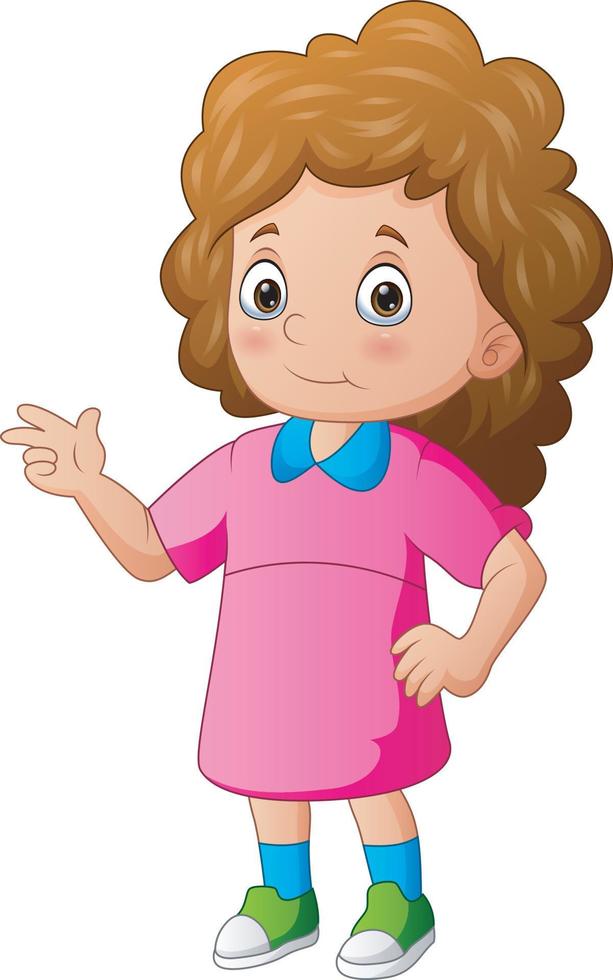 Cartoon of girl student isolated on white background vector