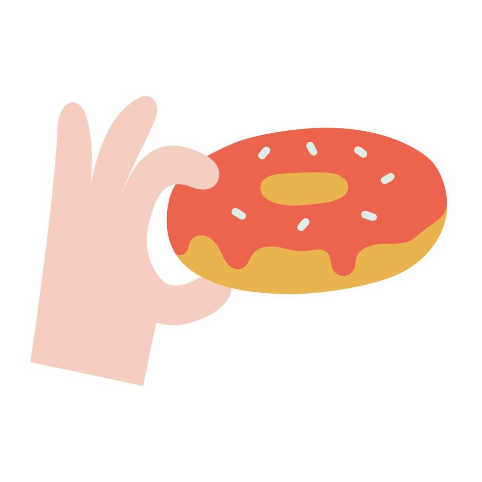 donut. garabatos de alimentos y bebidas. vector