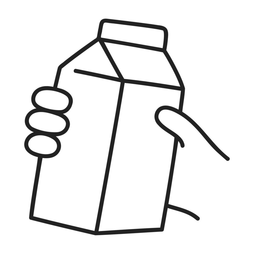 Milk .Food and Beverage Doodles. vector