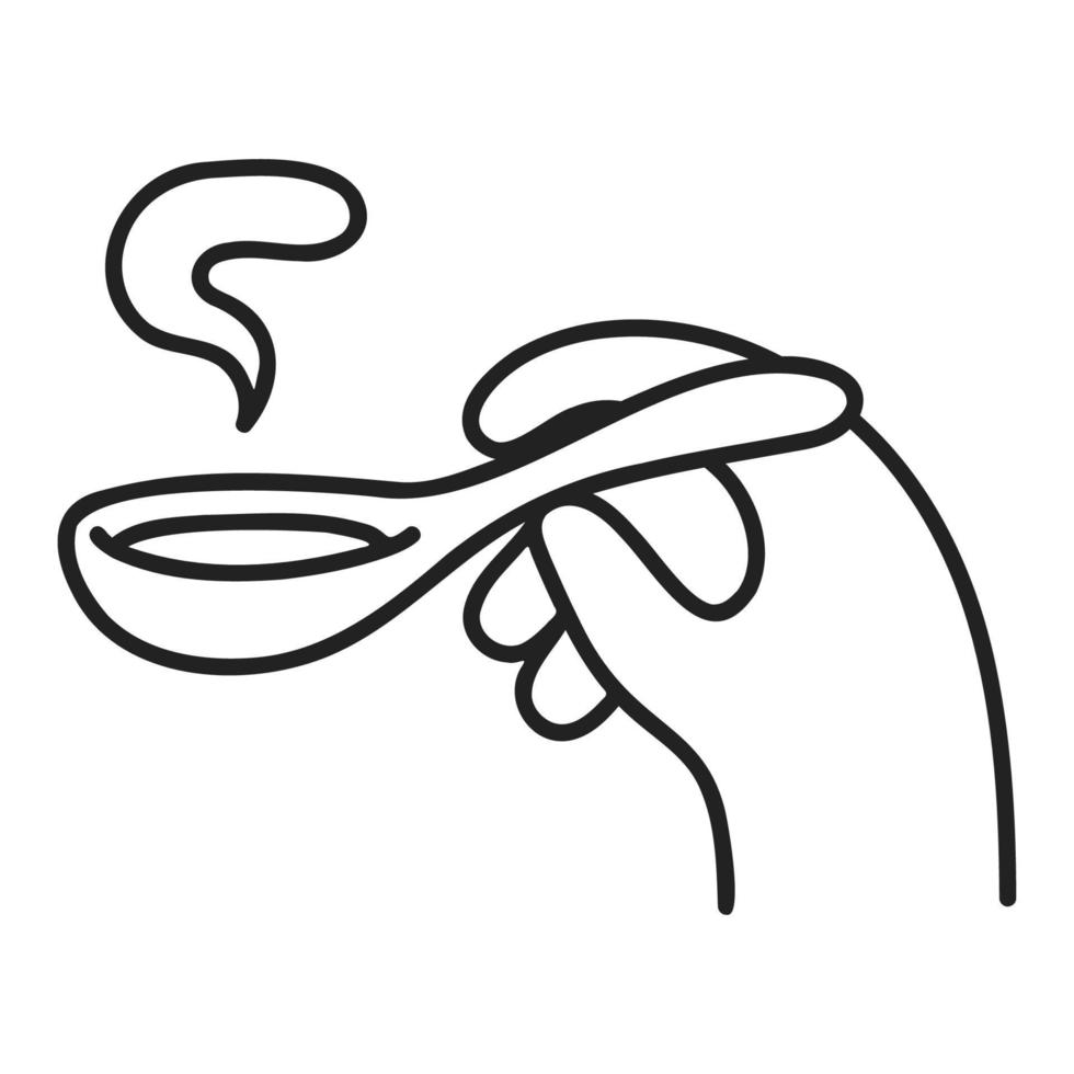 Soup .Food and Beverage Doodles. vector