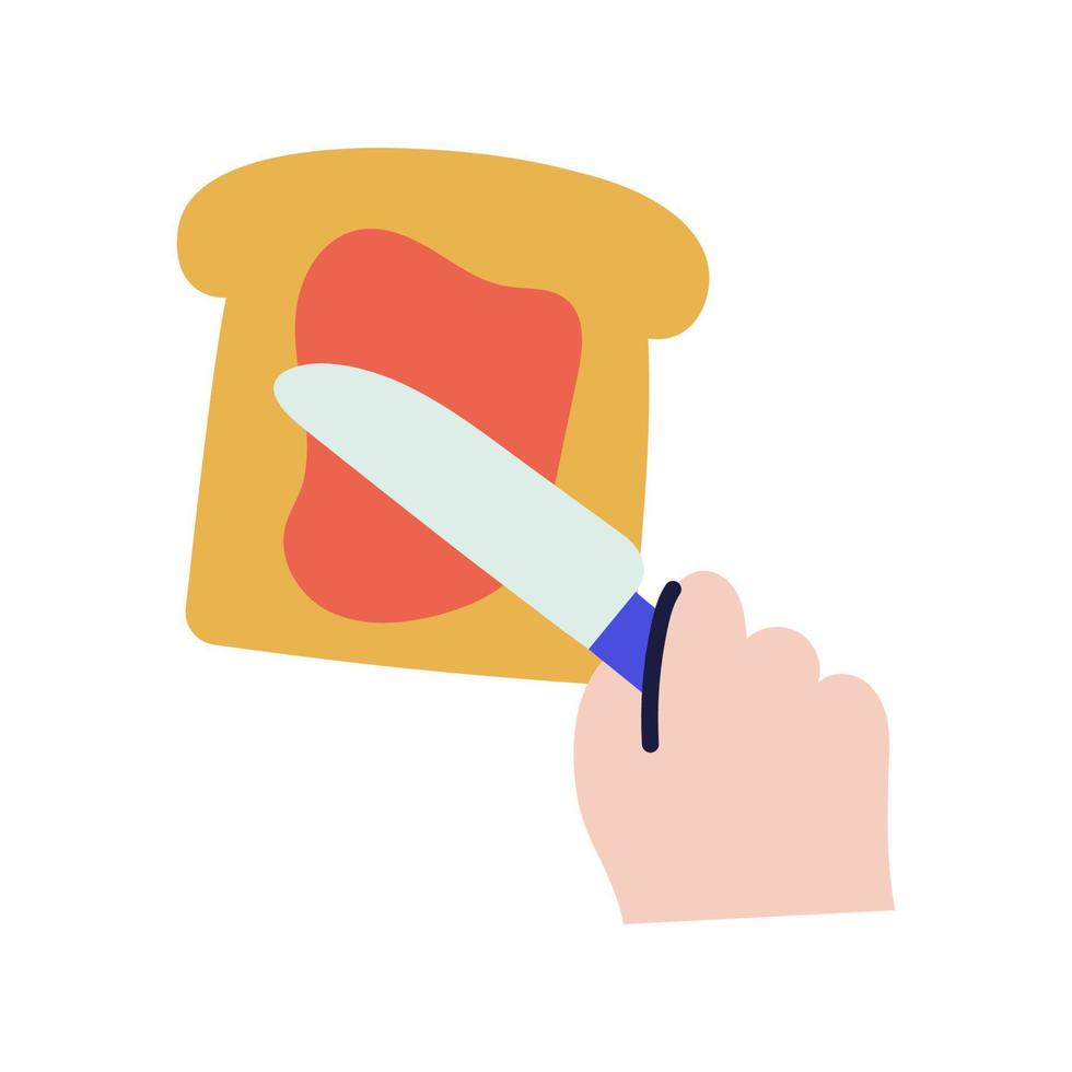 Jam Spread. Hand Drawn Doodle Cooking Icon. vector