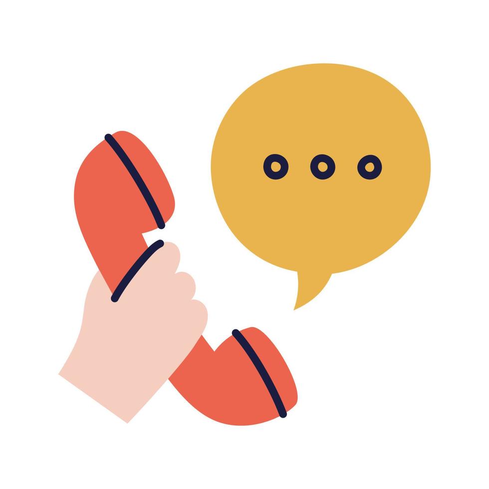 Call center. Hand Drawn Doodle Shopping Icon. vector