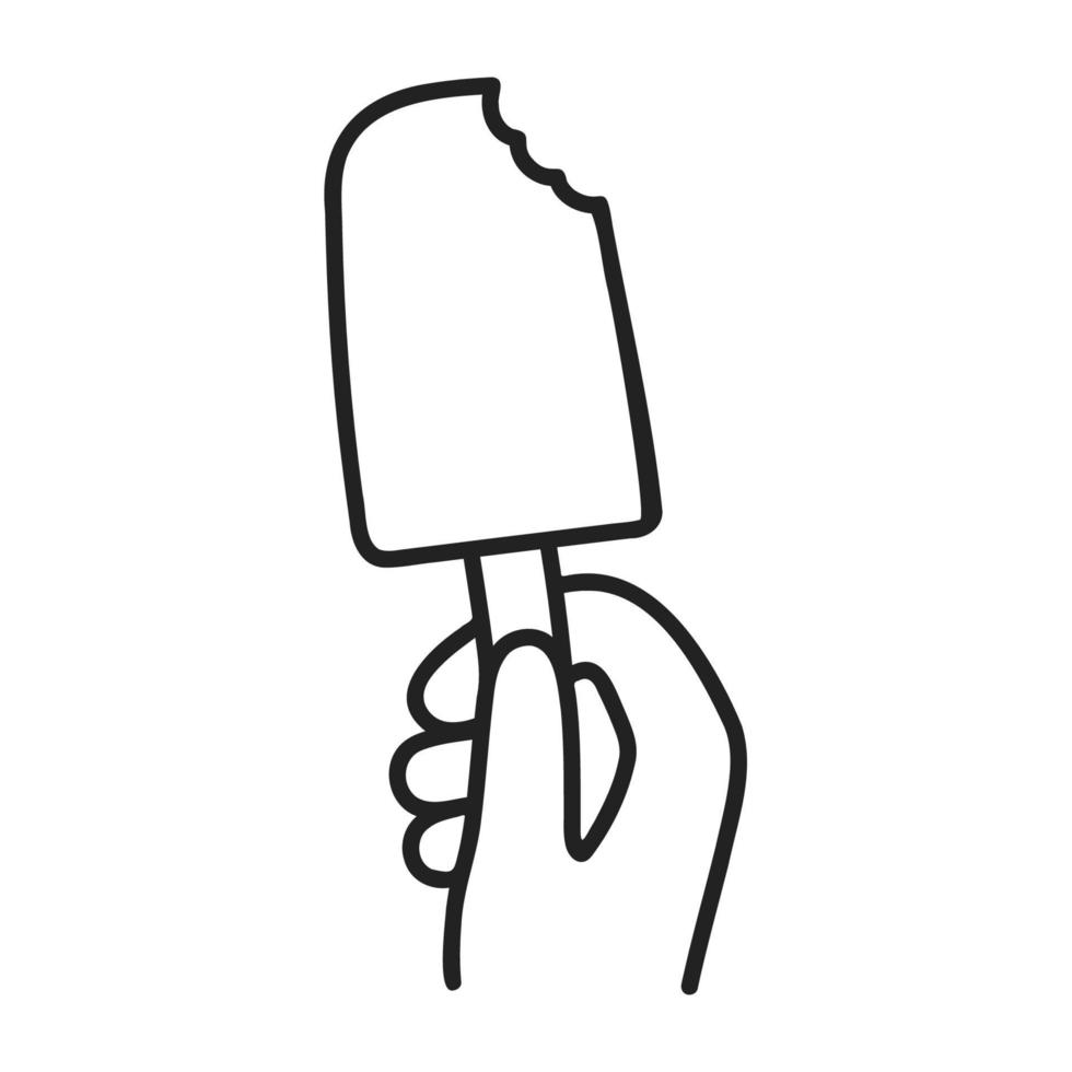 Ice cream .Food and Beverage Doodles. vector