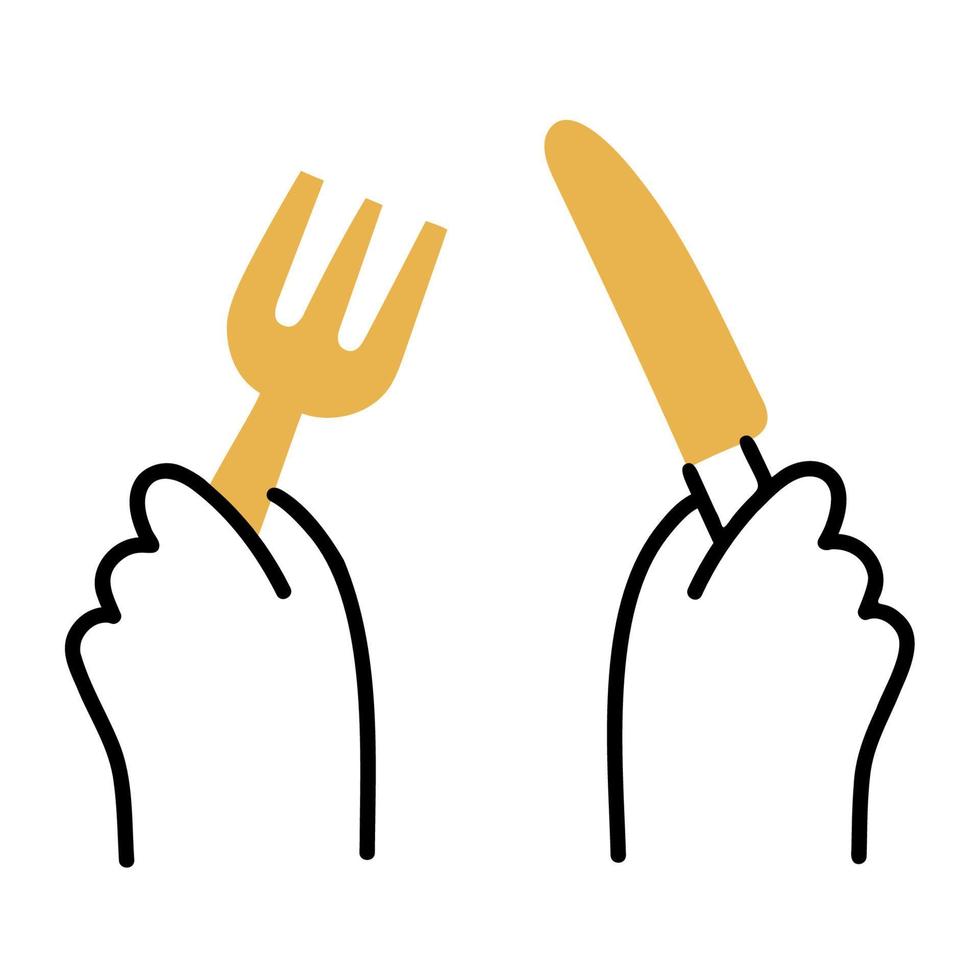 Cutlery .Food and Beverage Doodles. vector