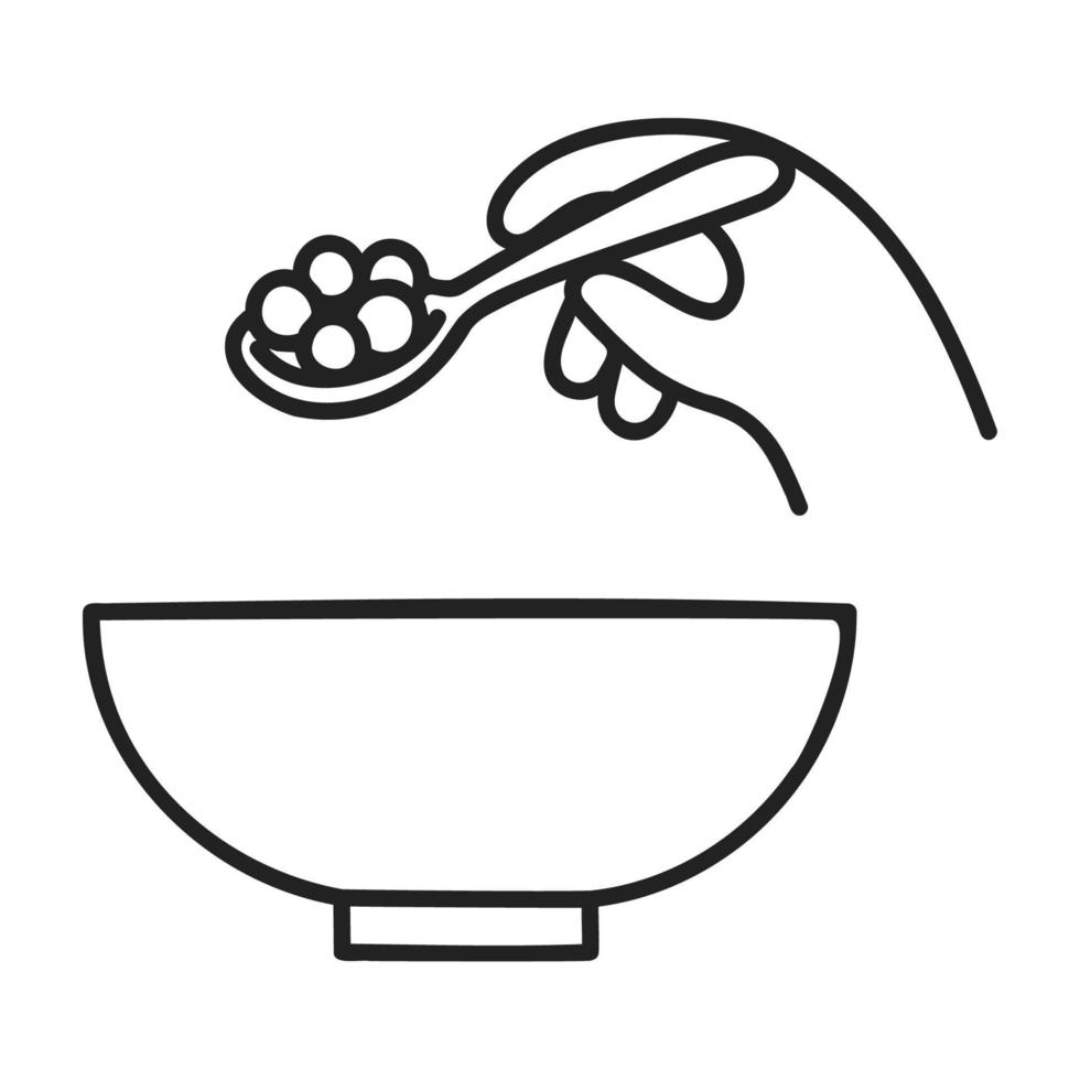 Cereal .Food and Beverage Doodles. vector