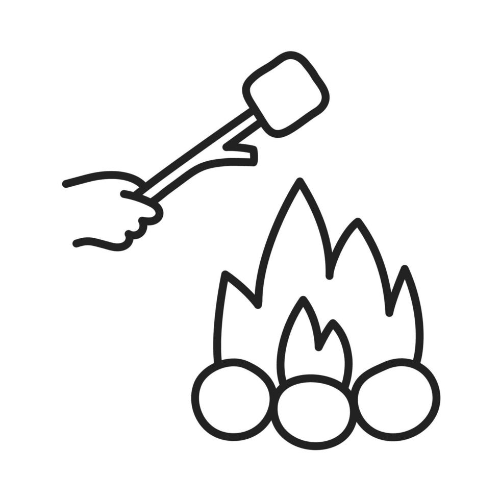 Marshmallow. Hand Drawn Doodle Cooking Icon. vector