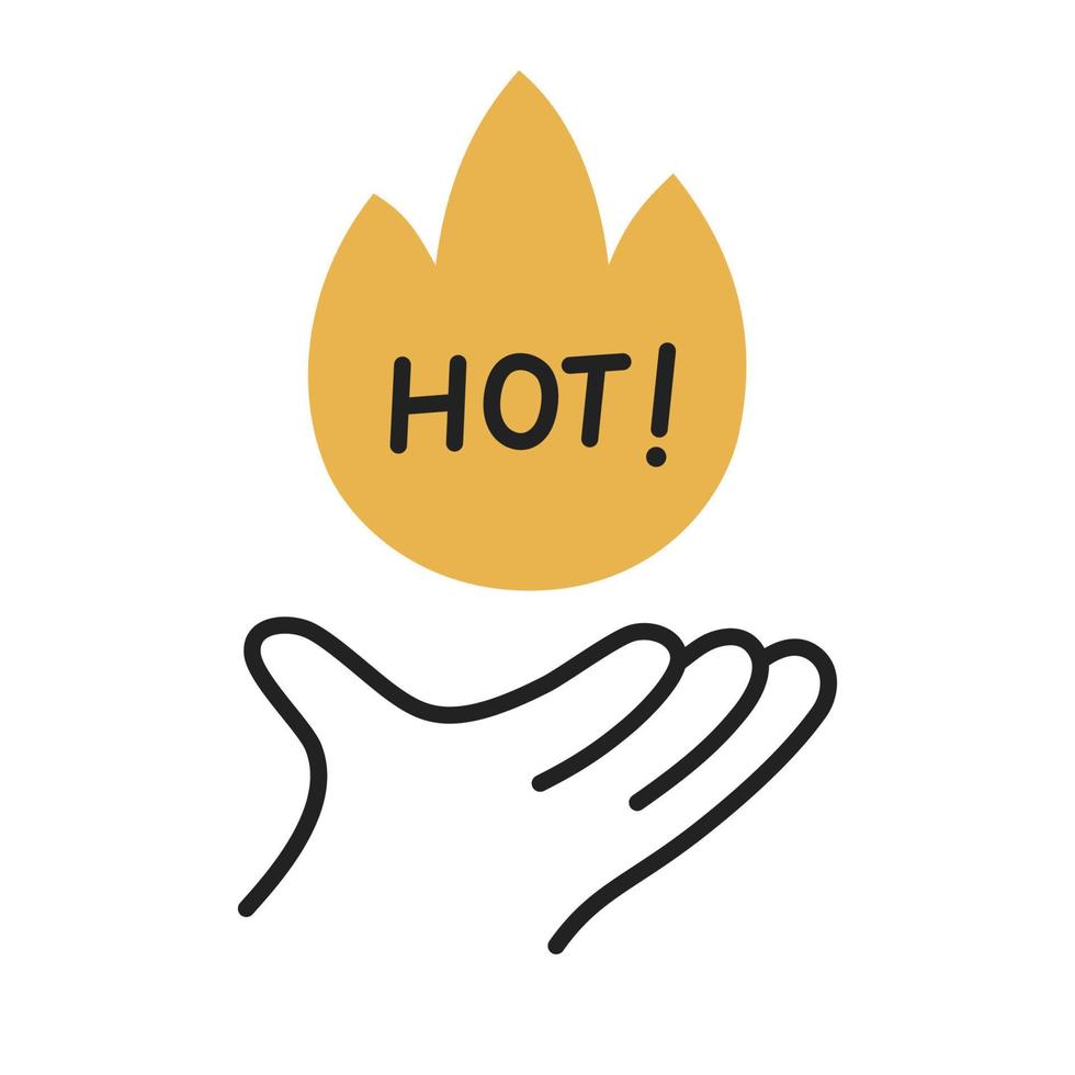 Hot deal. Hand Drawn Doodle Shopping Icon. vector