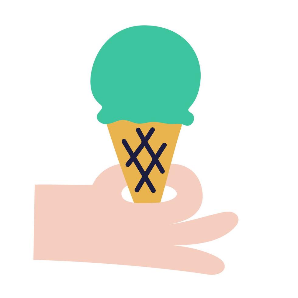 Ice cream .Food and Beverage Doodles. vector