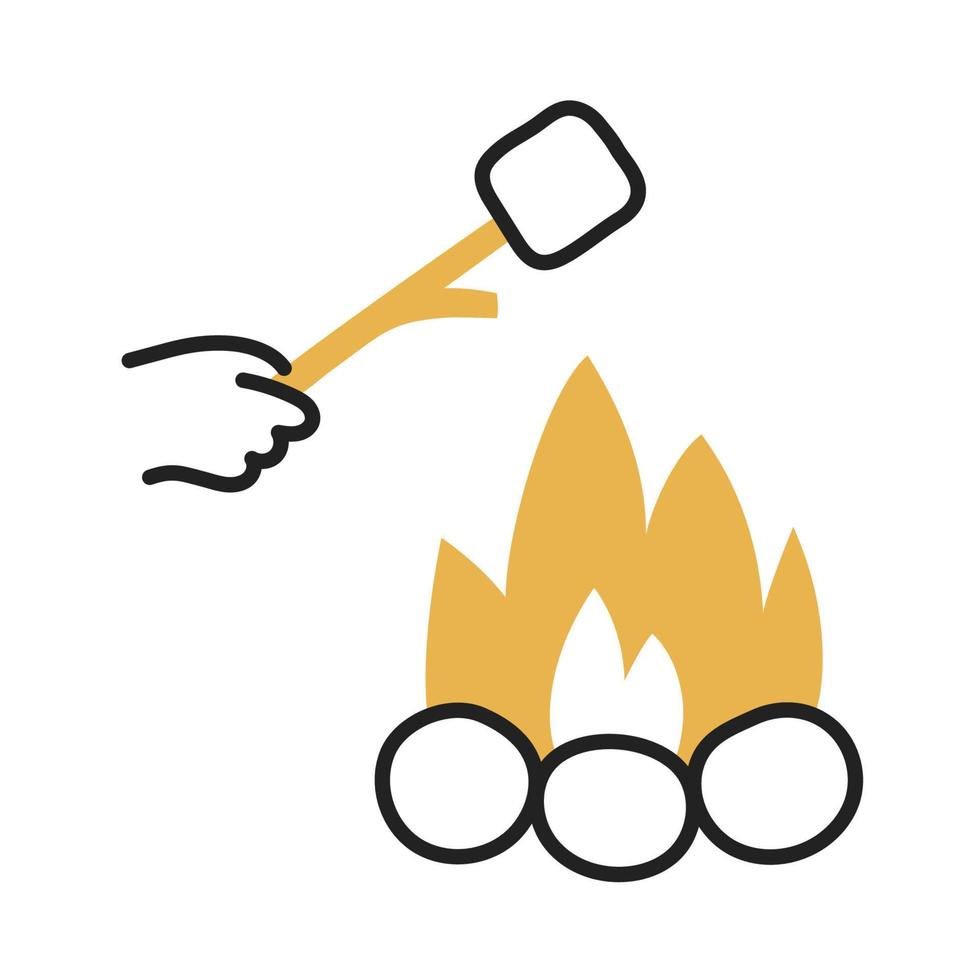 Marshmallow. Hand Drawn Doodle Cooking Icon. vector