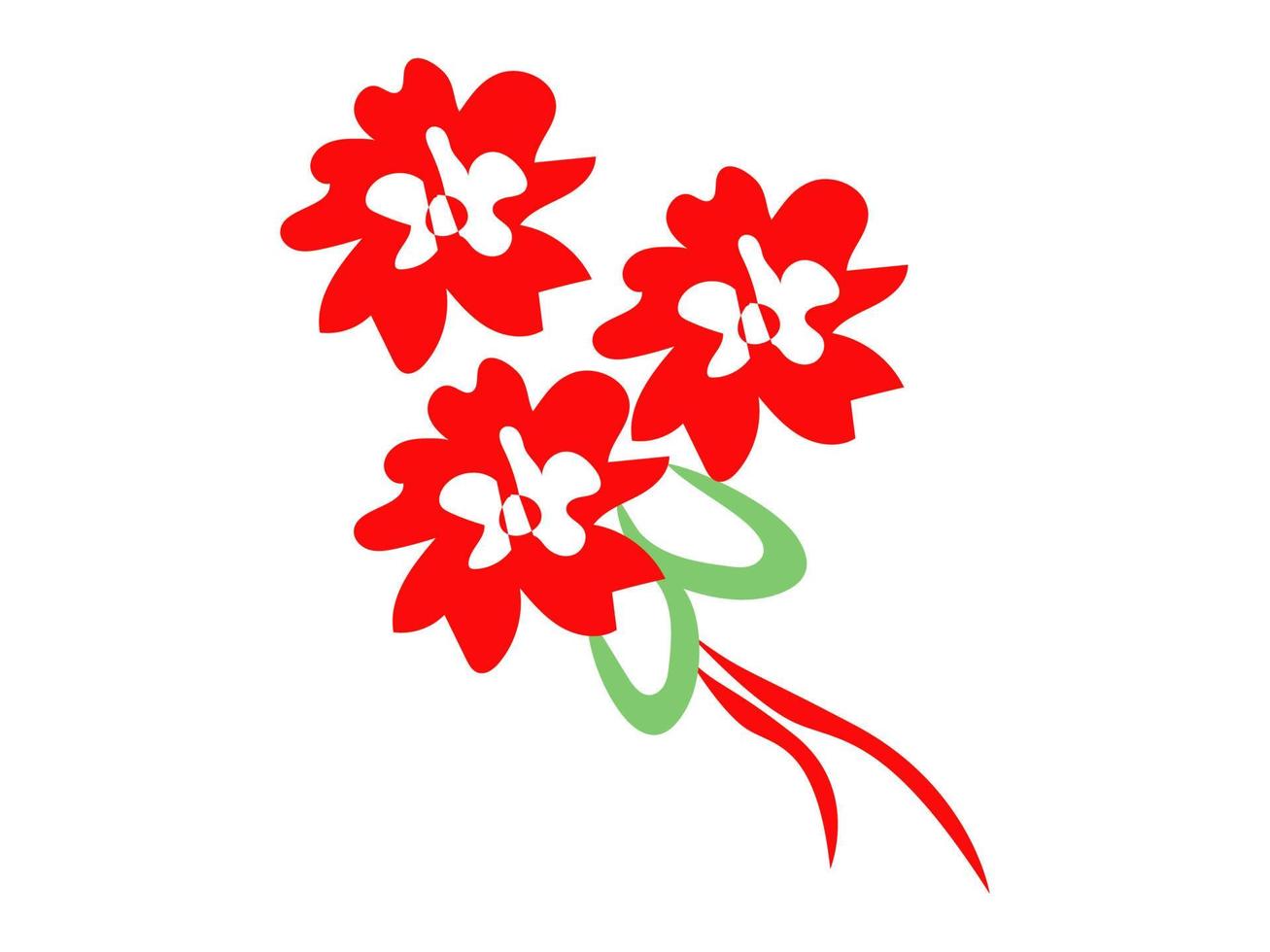 flor roja vector