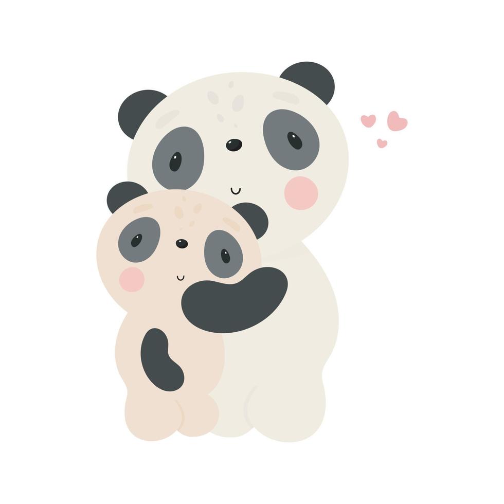 Cute Panda with baby. Cartoon style. Vector illustration. For kids stuff, card, posters, banners, children books, printing on the pack, printing on clothes, fabric, wallpaper, textile or dishes. 6636034 Vector Art at Cute Panda with baby. Cartoon style. Vector illustration. For kids stuff, card, posters, banners, children books, printing on the pack, printing on clothes, fabric, wallpaper, textile or dishes. 6636034 Vector Art at