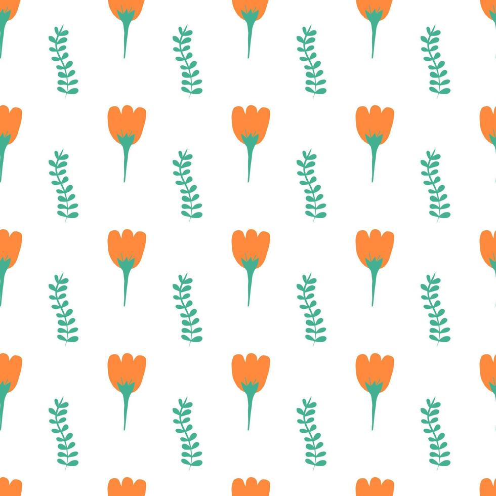 Doodle de patrones sin fisuras con flores de colores para el diseño de papel tapiz. estampado textil natural. patrón vectorial dibujado a mano. vector