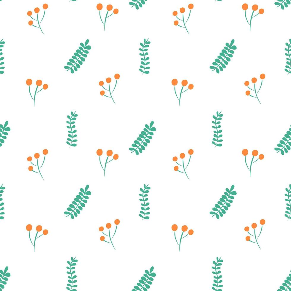 Doodle seamless pattern with colorful flower for wallpaper design. Nature textile print. Hand drawn vector pattern.