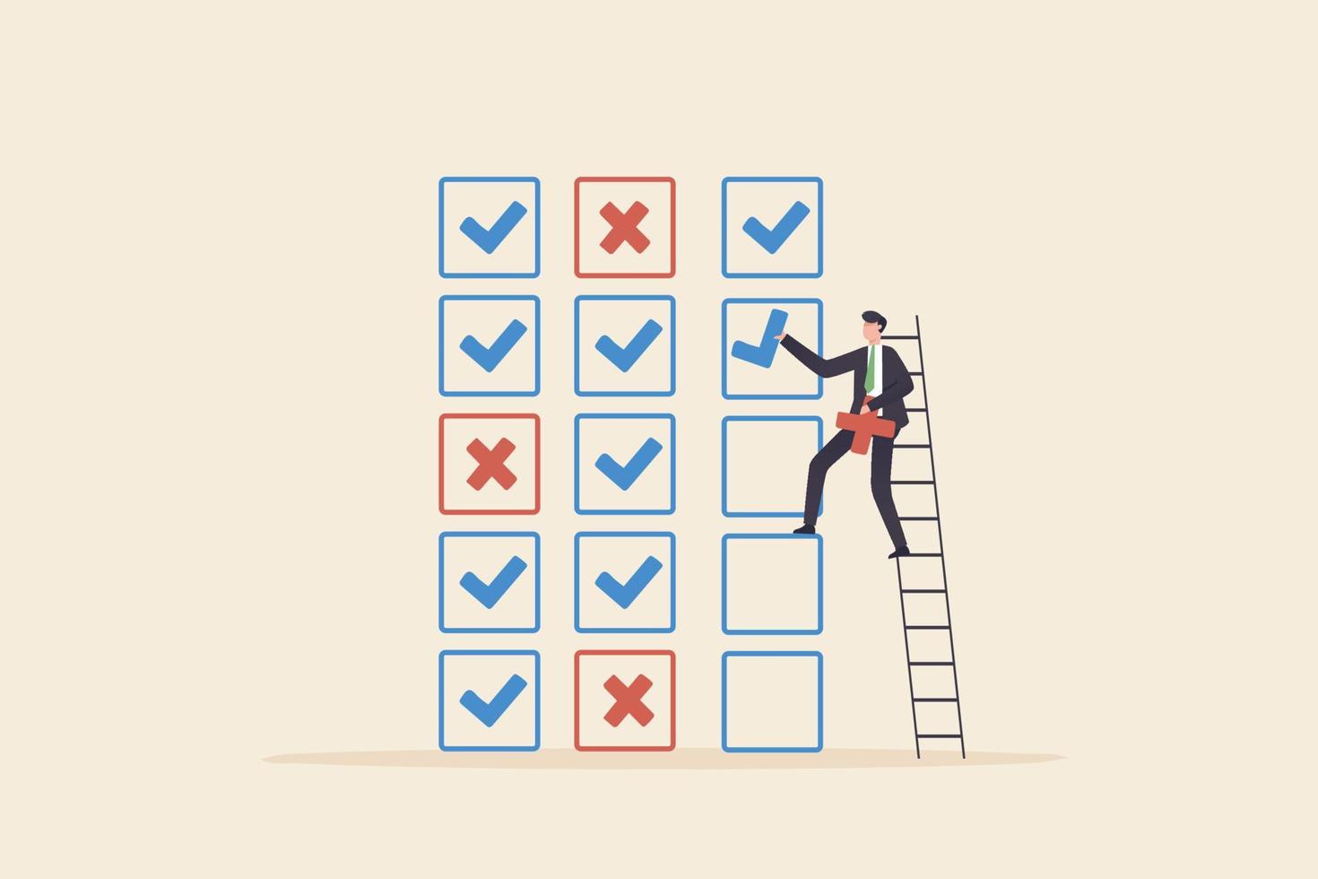 Project tracking or goal tracker. Successfully completed part of checklist and progress is well done. vector