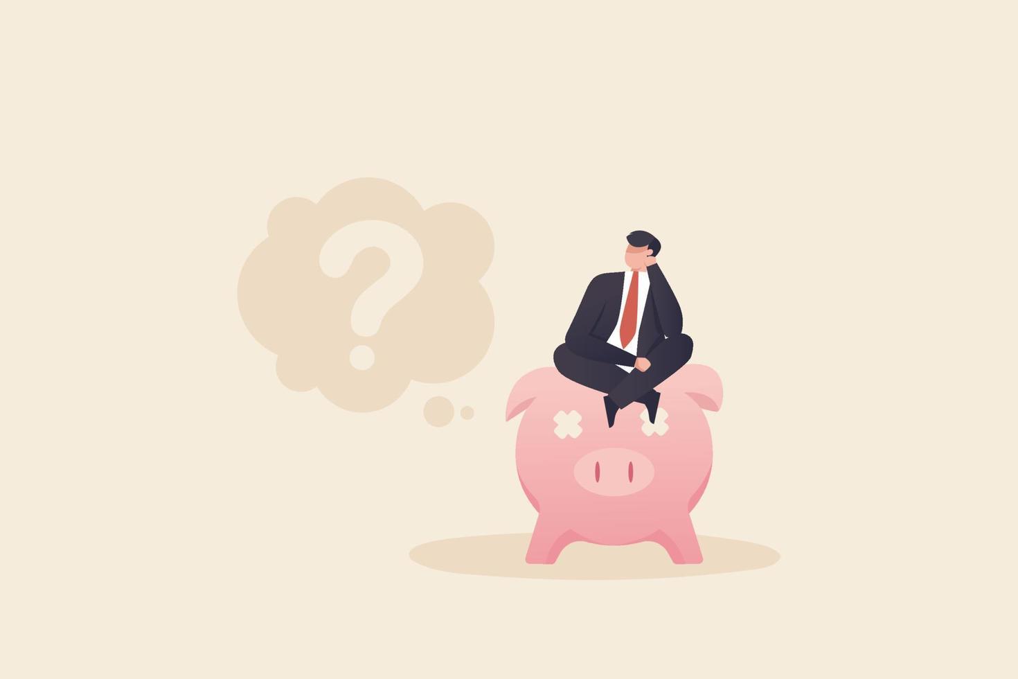 Money question, where to invest, pay off debt or invest to earn profit, financial choice or alternative to make decision concept. vector