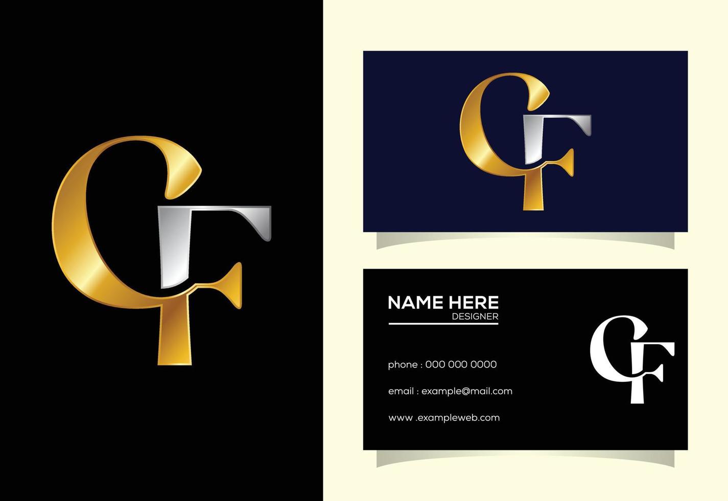 Initial Monogram Letter C F Logo Design. Graphic Alphabet Symbol For Corporate Business Identity vector