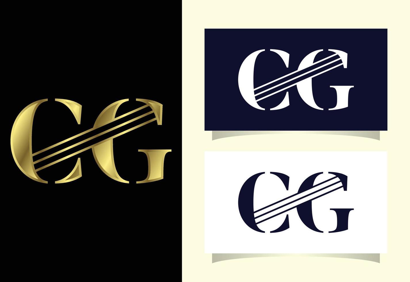 Initial Letter C G Logo Design Vector. Graphic Alphabet Symbol For Corporate Business Identity vector