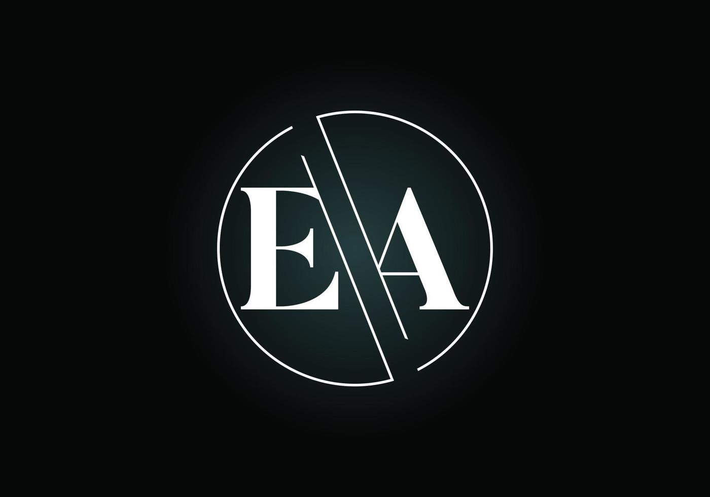 vector de diseño de logotipo de letra inicial ea. símbolo del alfabeto gráfico para la identidad empresarial corporativa