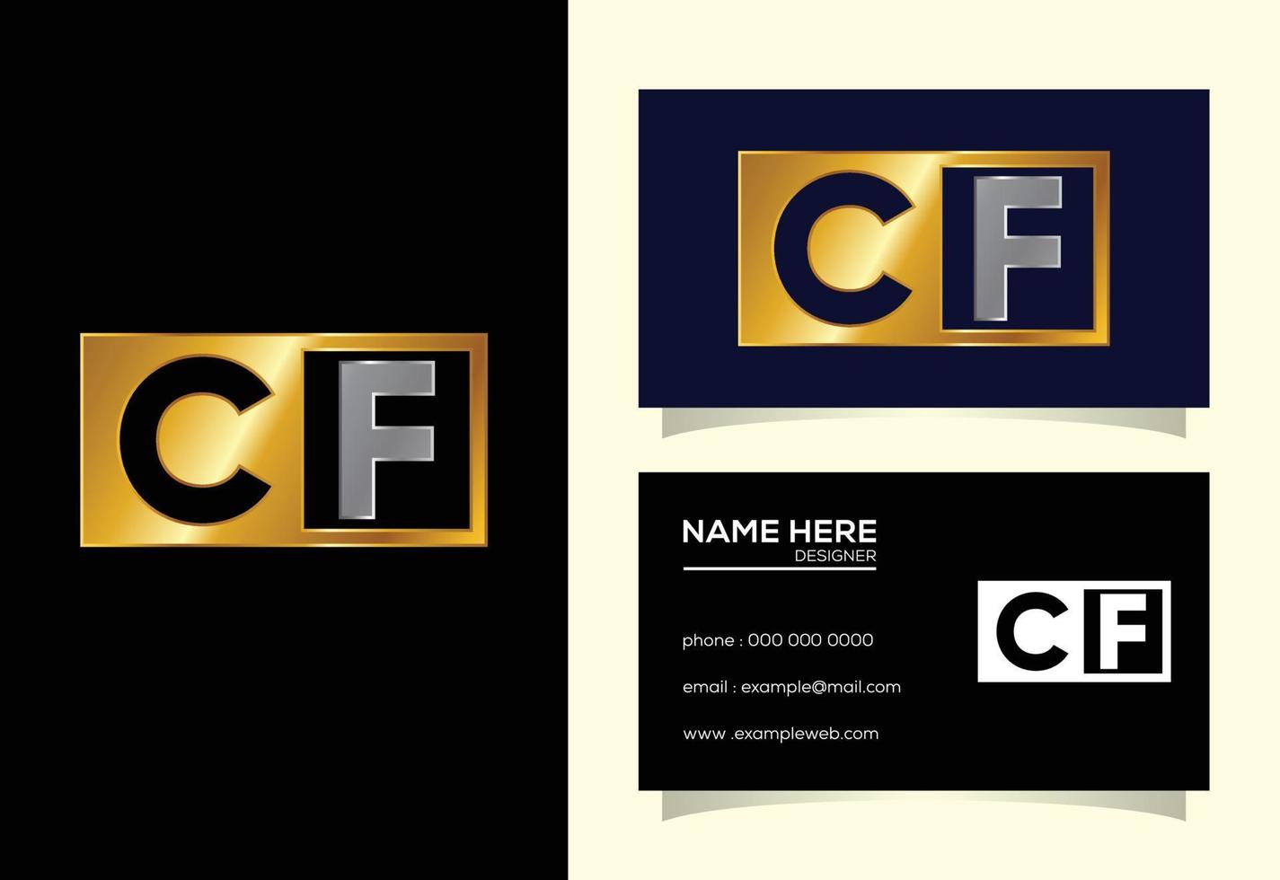 Initial Monogram Letter C F Logo Design. Graphic Alphabet Symbol For Corporate Business Identity vector