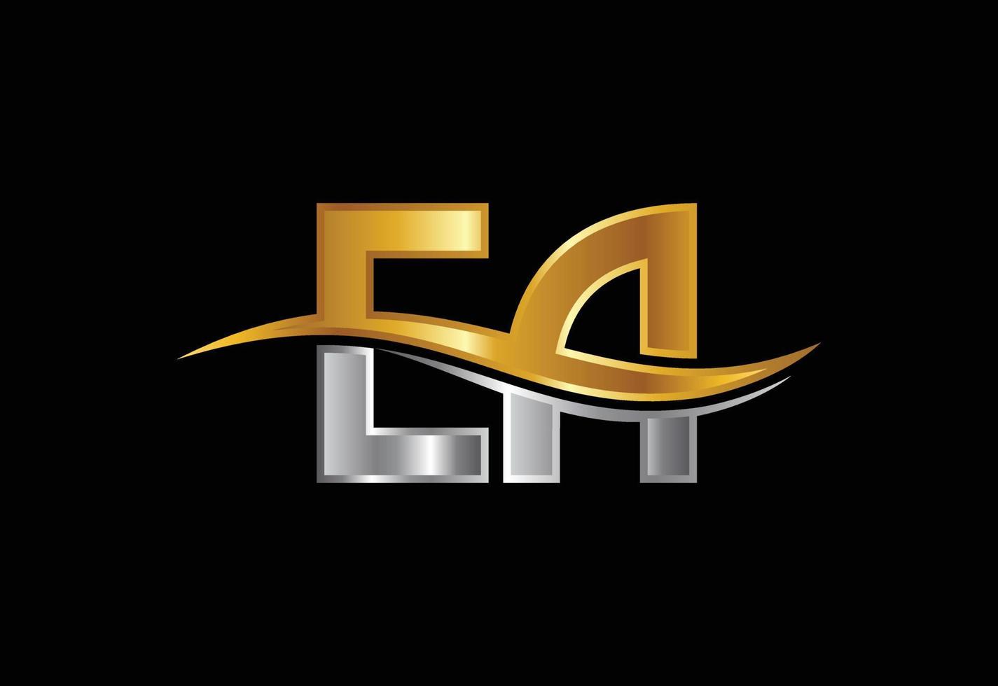 vector de diseño de logotipo de letra inicial ea. símbolo del alfabeto gráfico para la identidad empresarial corporativa