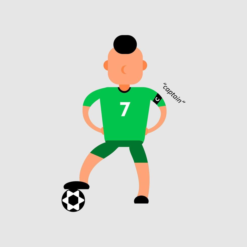 ilustración de jugador de fútbol vector