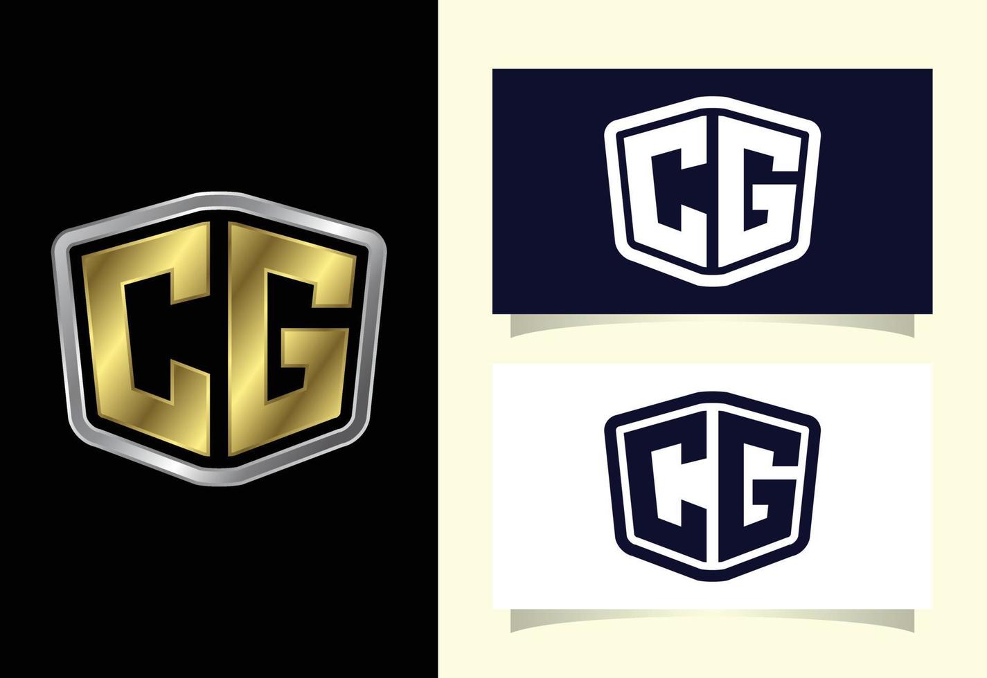 vector de diseño de logotipo cg de letra inicial. símbolo del alfabeto gráfico para la identidad empresarial corporativa