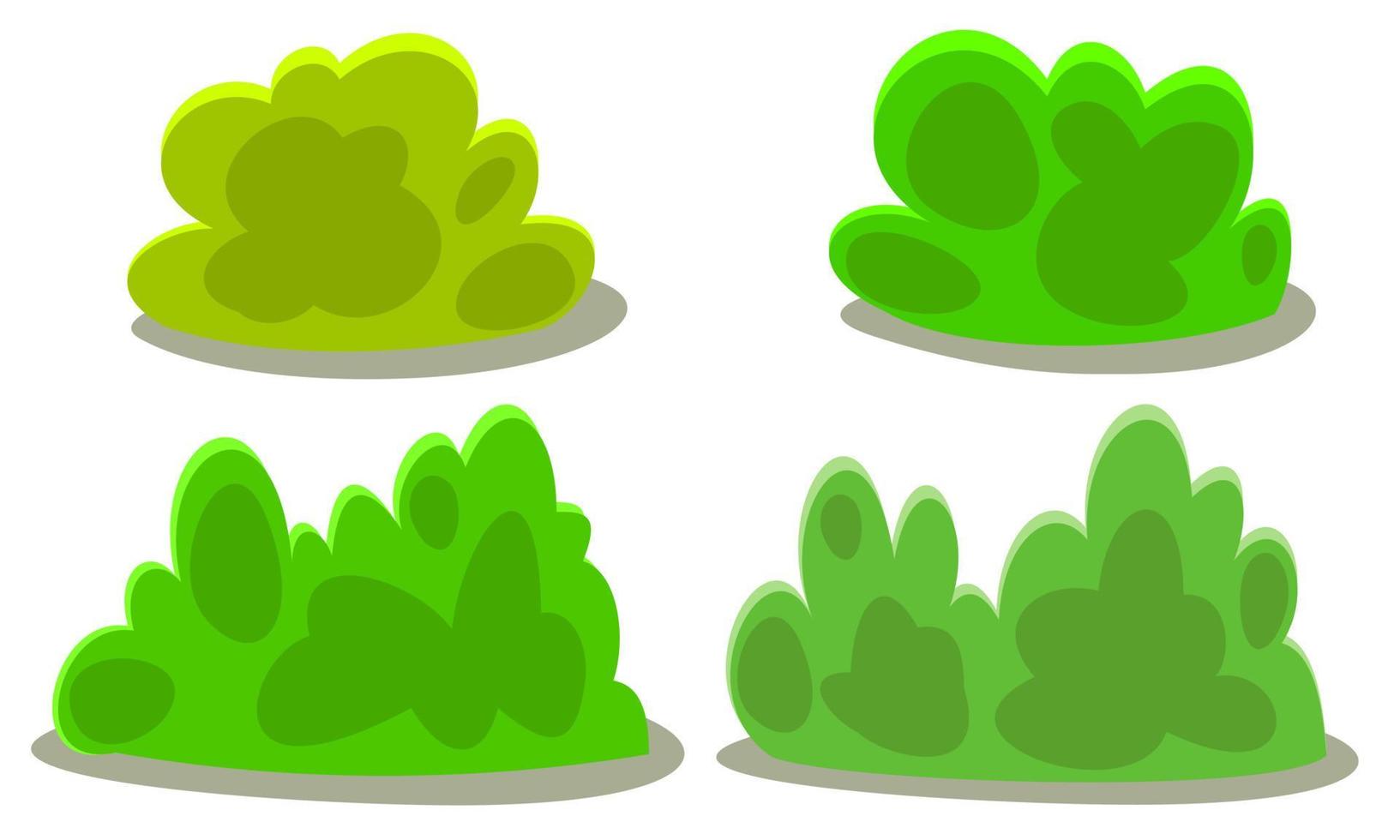 cartoon bush, hand drawn bush vector