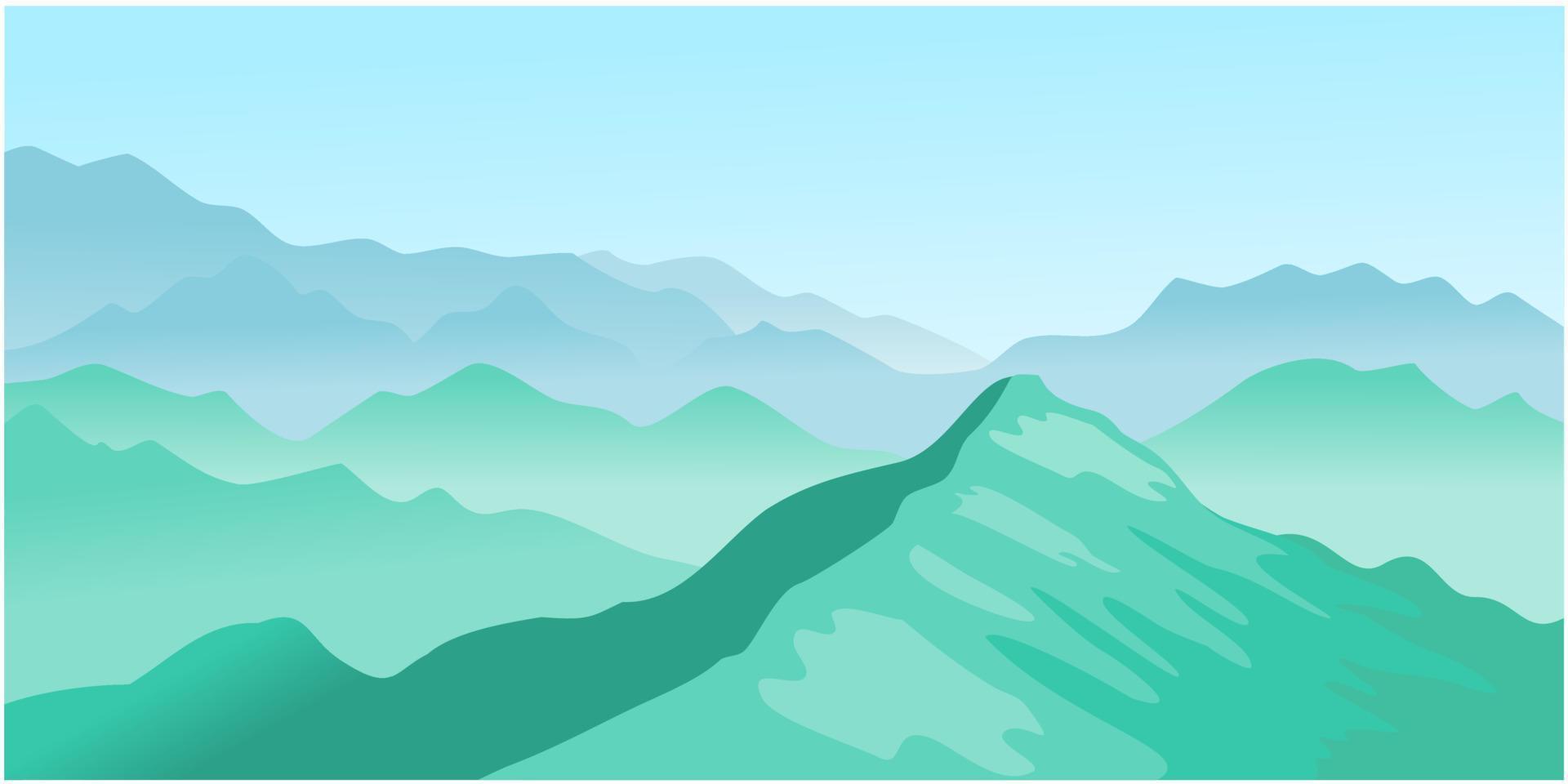 mountain range, blue mountain ridge vector