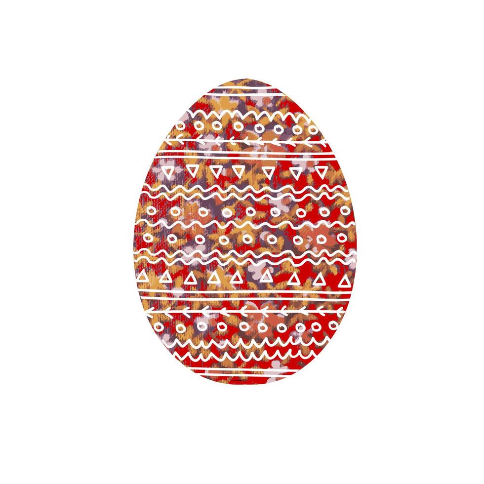 Image of an egg with floral ornament vector