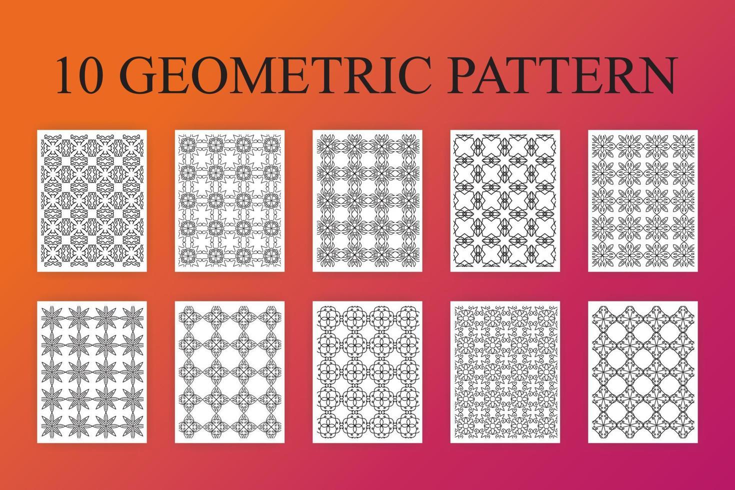 patrón geométrico para colorear libro kdp vector