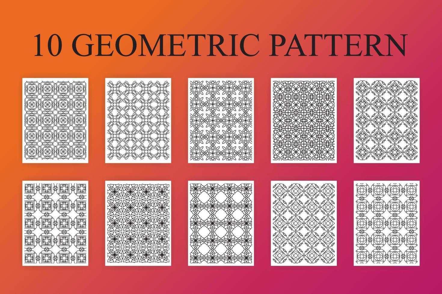 Geometric Pattern Flowers vector