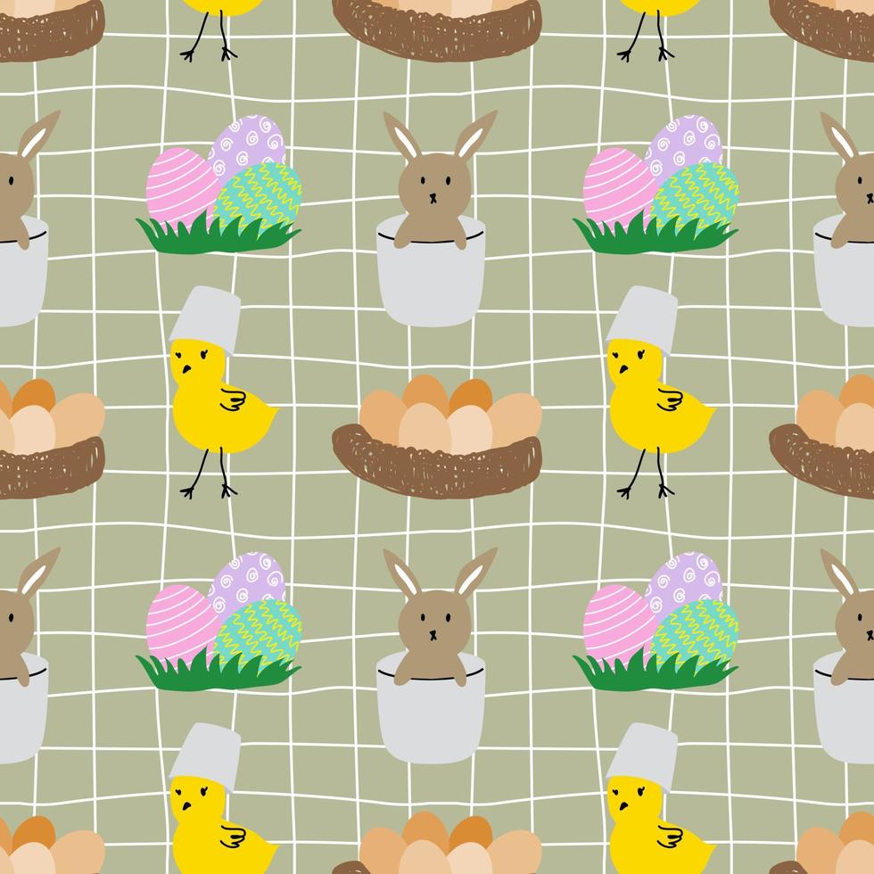 Seamless background with Easter day. Patterns for decoration. Seamless pattern. Wrapping paper pattern. Festival pattern. vector