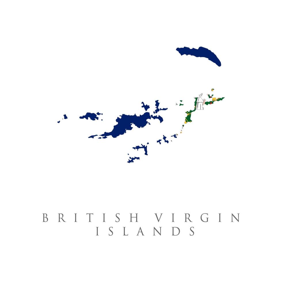 feliz día de la comunidad de las islas vírgenes británicas. Mapa de país nacional creativo con ilustración de vector de bandera
