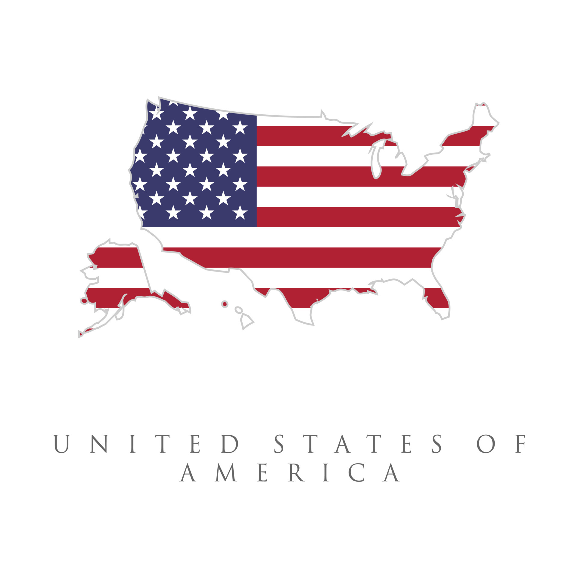 United states vector map with the - United States Map With The Flag Inside The Flag Of The Country In The Form Of Borders Stock Illustration Isolated On White Background Free Vector 