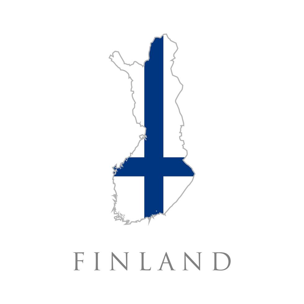 finland map - High detailed blue map with flag isolated on white background. finland detailed with flag of country.Map of Finland with the decoration of the national flag. The Finnish national flag vector