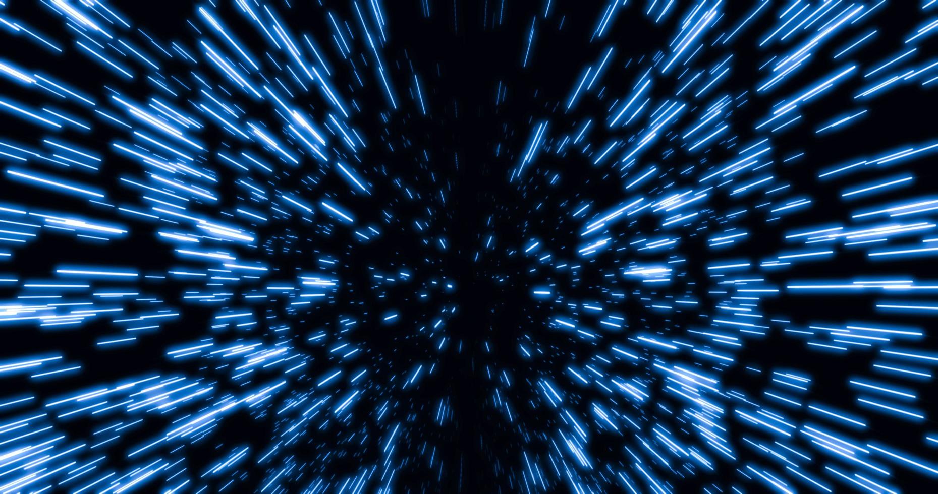 Abstract Hyperspace of Light Speed and Warp Speed in blue  star trail photo