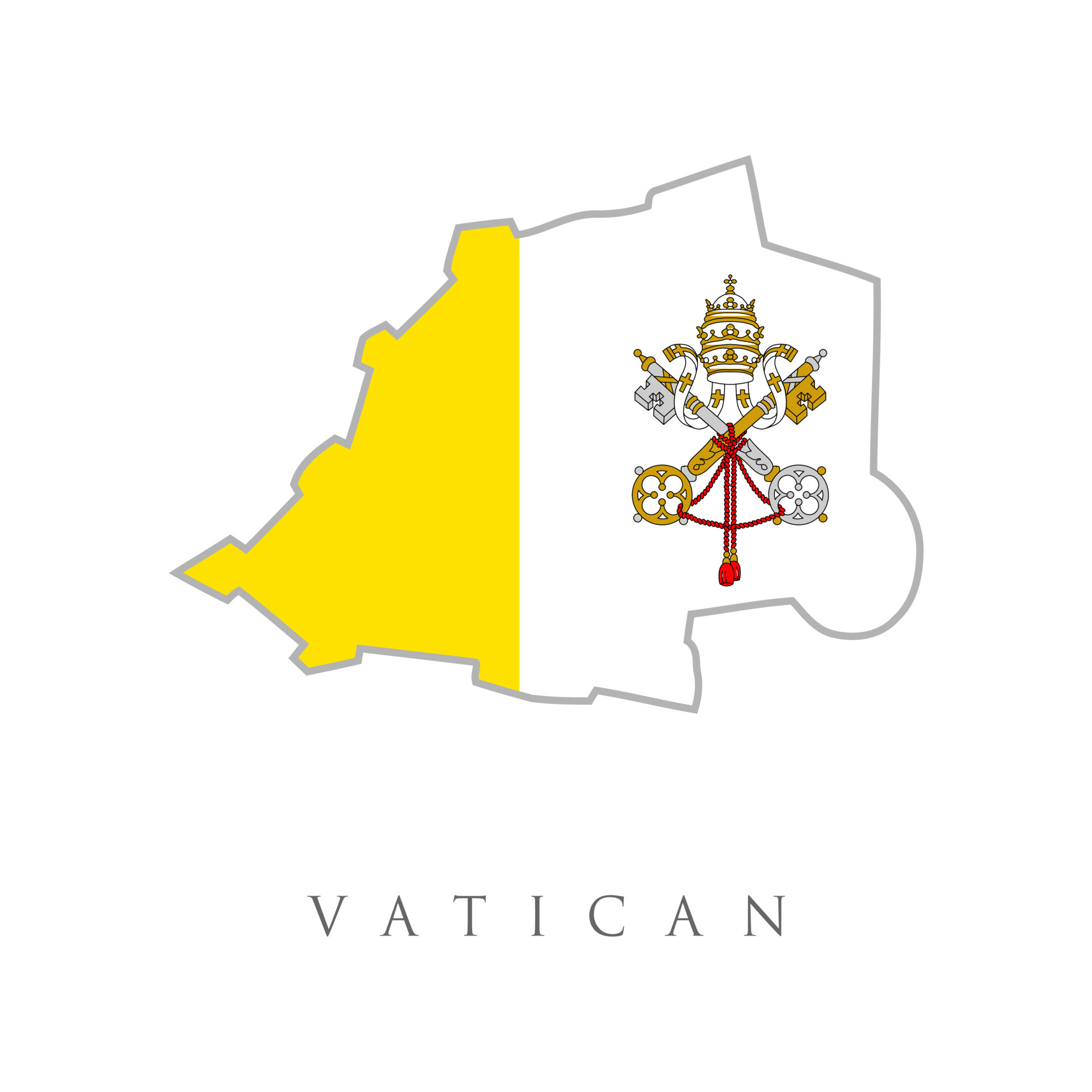 Vatican City Flag Map Flag Map Of Vatican City.vatican City Flag Map. Map Of The Vatican City  State With National Flag Isolated On A White Background. Vector  Illustration. 6638864 Vector Art At Vecteezy