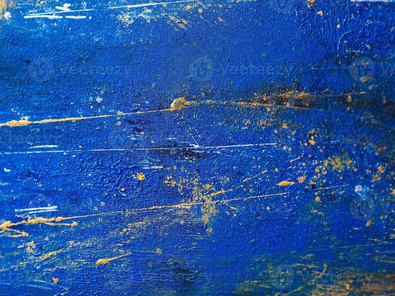 Luxury abstract art painting background turquoise blue and gold. Abstract art background. Oil painting on canvas. Multicolored bright texture. Fragment of artwork photo