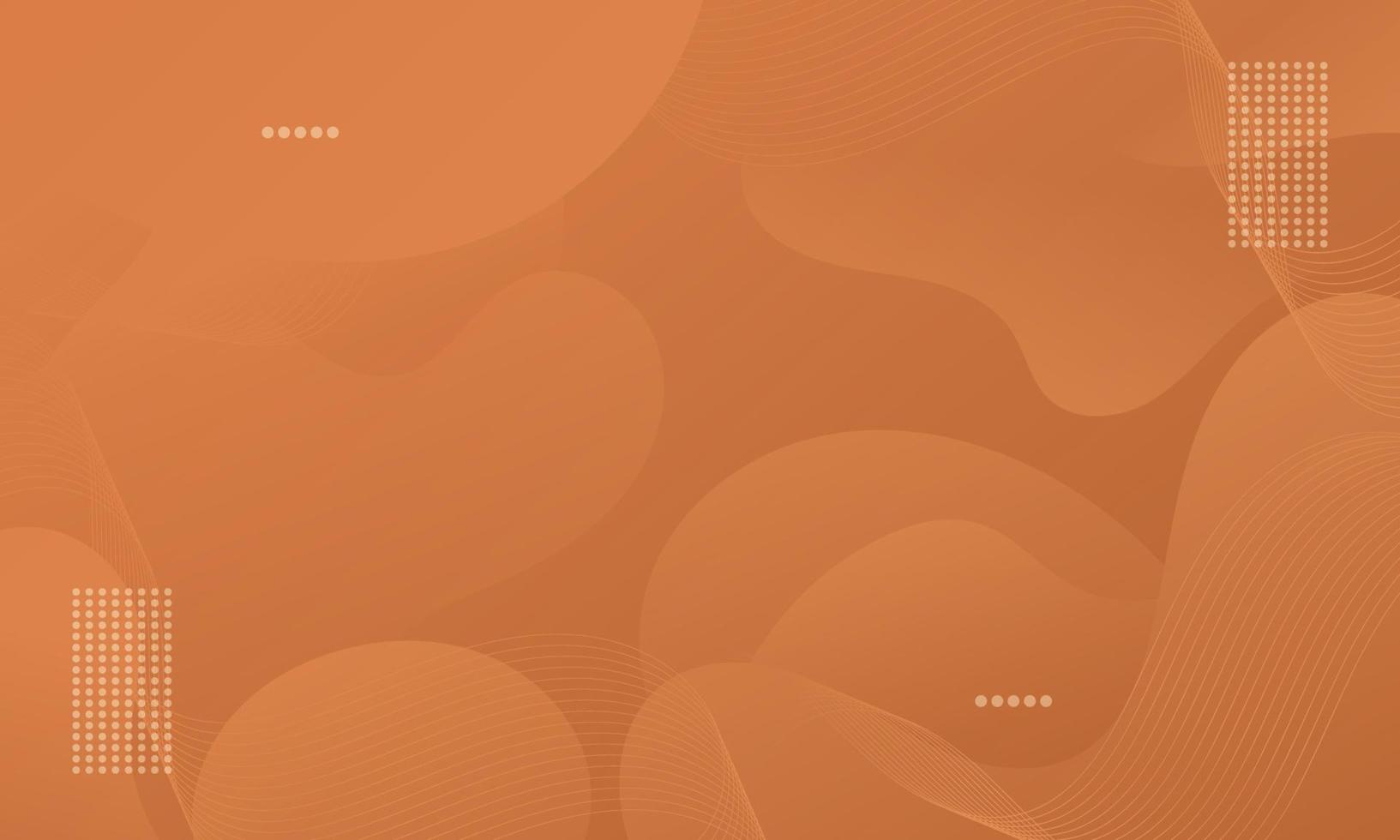 Abstract Orange Fluid Wave Background vector