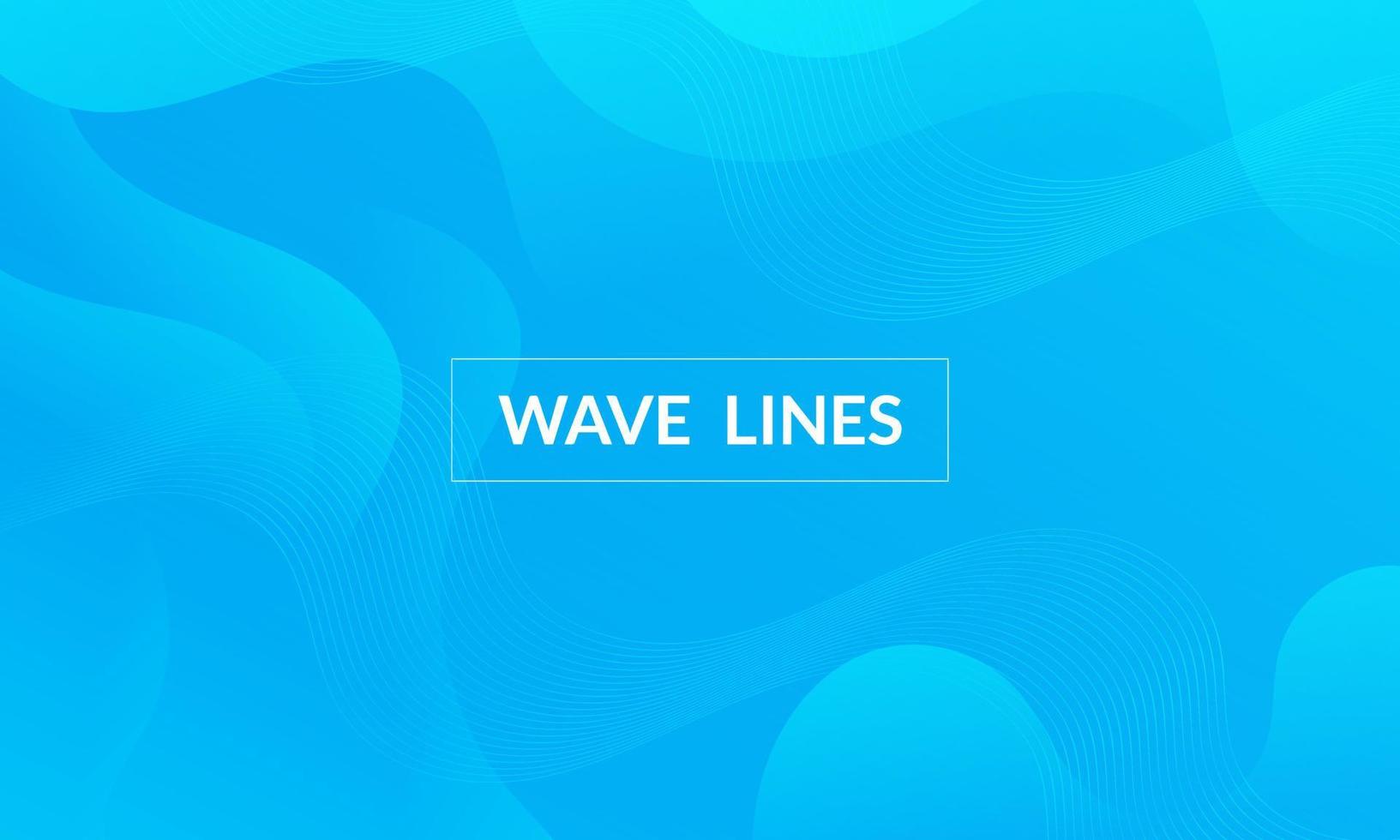 Abstract Blue Fluid Wave Background vector