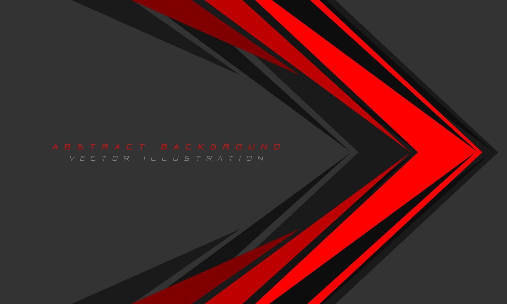 Abstract red arrow speed direction on grey design modern futuristic background vector